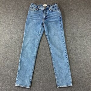 Frame The Borrowed Jeans Womens Size 24 Blue Straight Leg